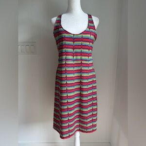 Columbia Omni-Wick Rainbow Geometric Design athletic Dress Crossover Back Large